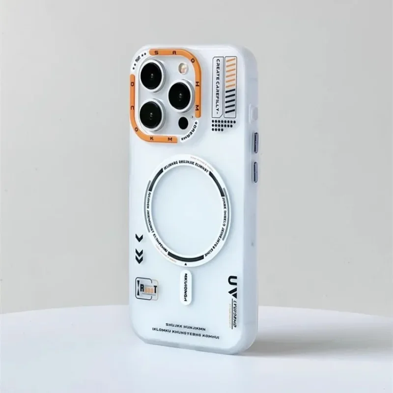 Supplier reference photograph of the white case, its camera surround, printed design and side details