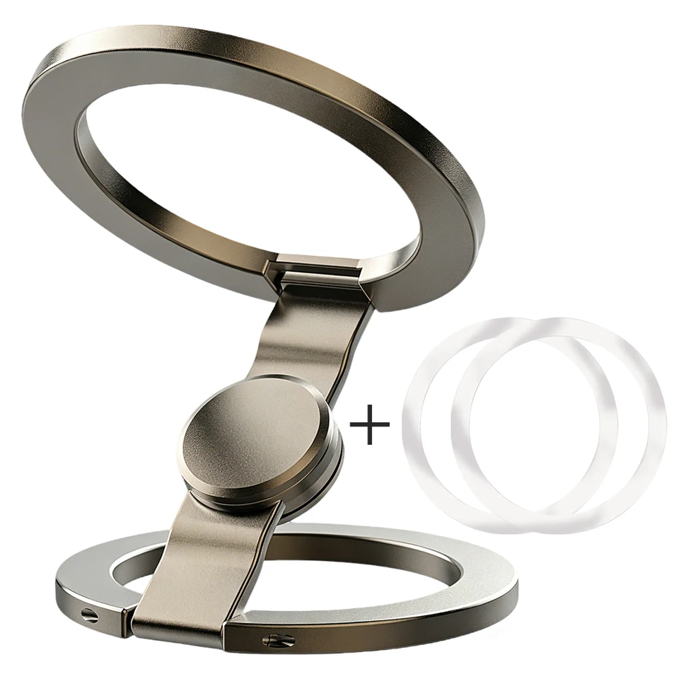Foldable Magnetic Phone Ring: Stand, Grip & Spinner